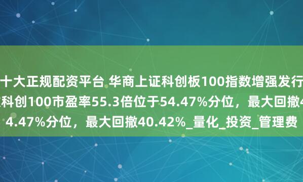 十大正规配资平台 华商上证科创板100指数增强发行值得买吗？跟踪指数科创100市盈率55.3倍位于54.47%分位，最大回撤40.42%_量化_投资_管理费